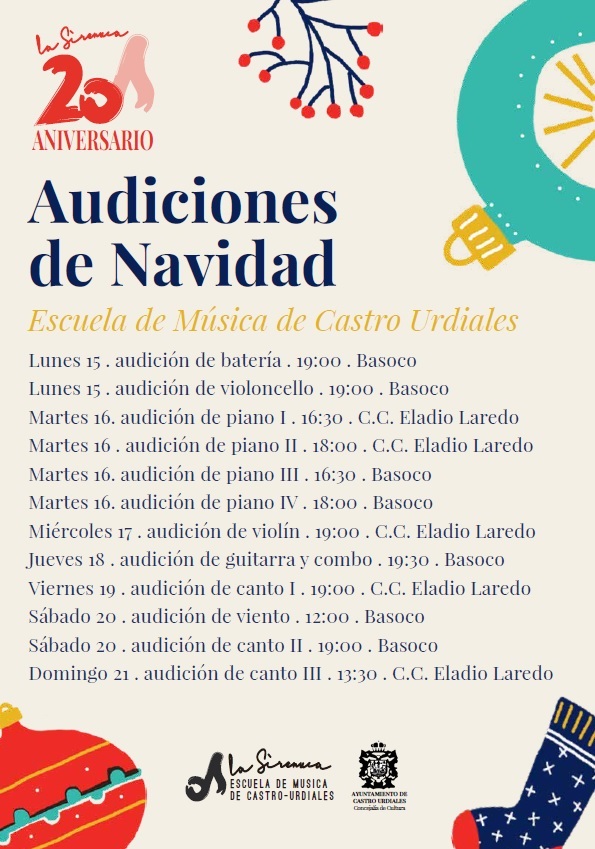 Audiciones de Navidad de la Escuela de Música " La Sirenuca" -  CANTO III