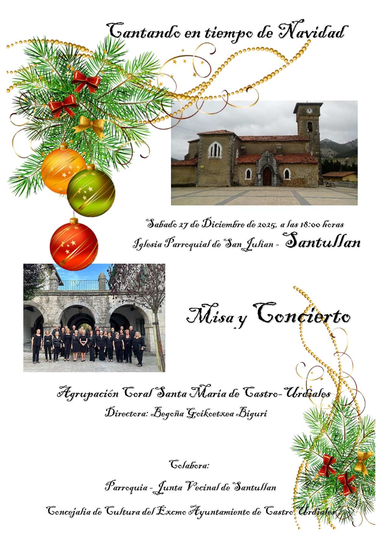 Cantando en Tiempo de Navidad con la Agrupación Coral Santa María 