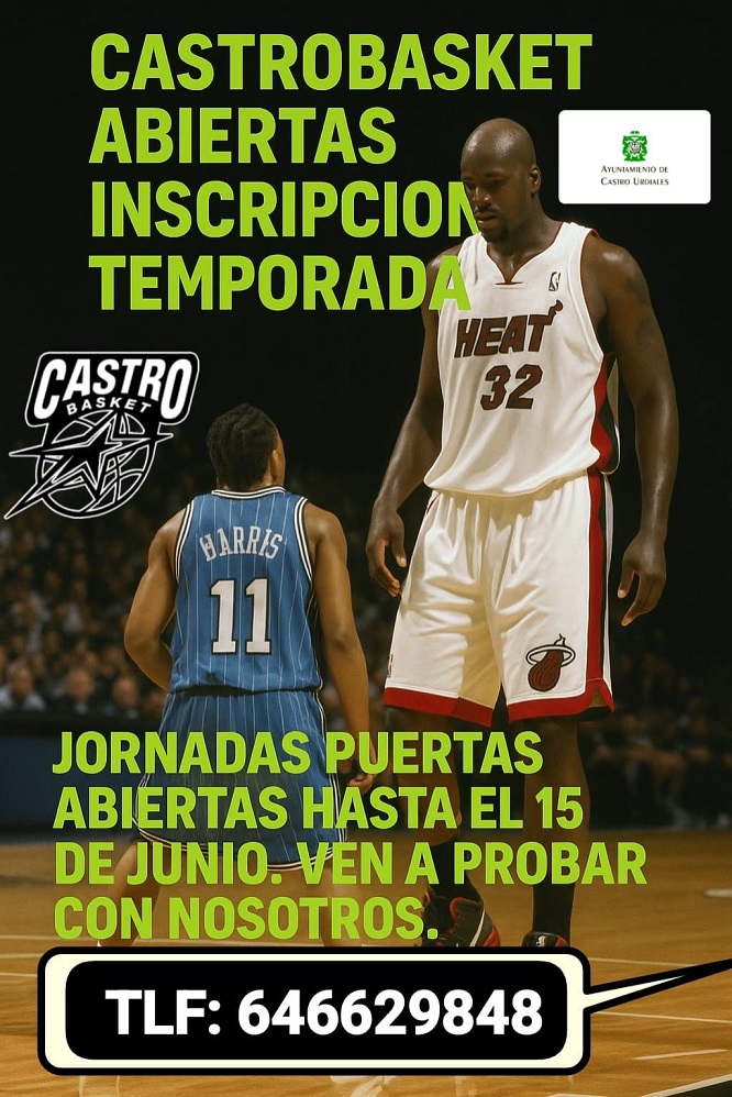 Castrobasket - Inscripciones Temporada 2025/2026 y Jornadas de Puertas Abiertas