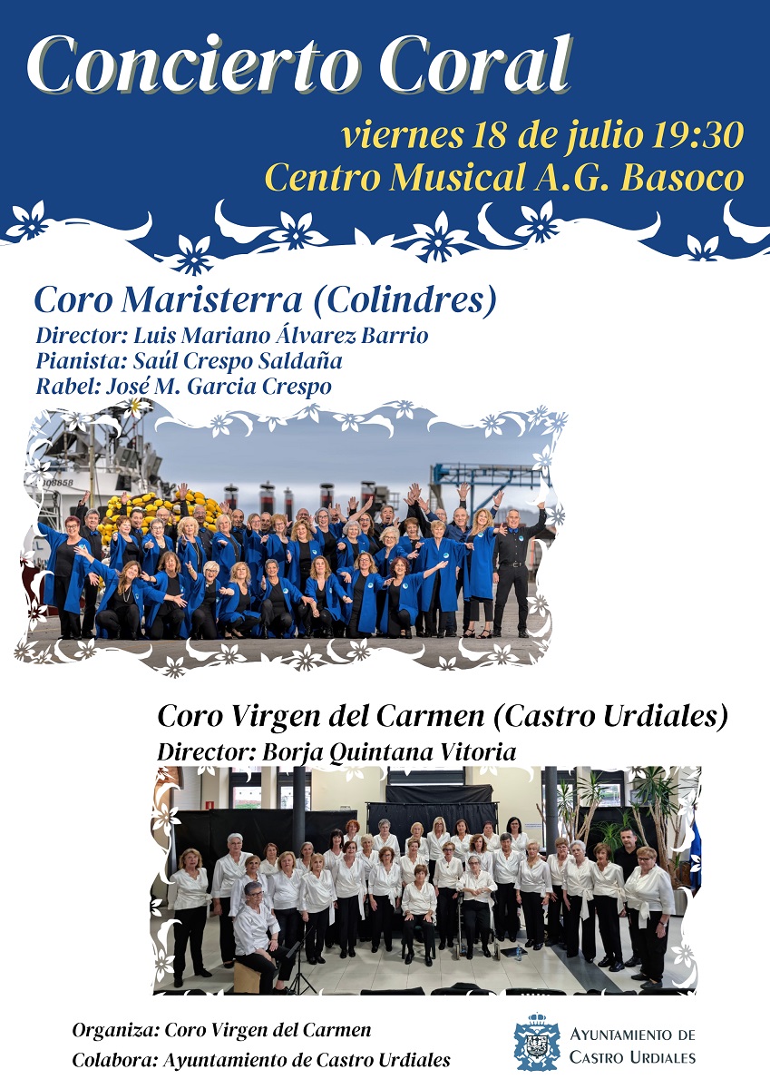 Concierto Coral con el "Coro Maristerra" de Colindres y el "Coro Vírgen del Carmen" de Castro-Urdiales