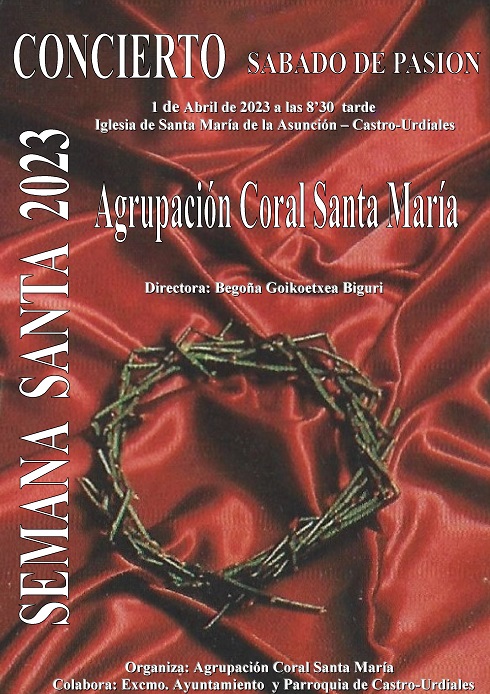APLAZADO Concierto Sábado de Pasión - Agrupación Coral Santa María