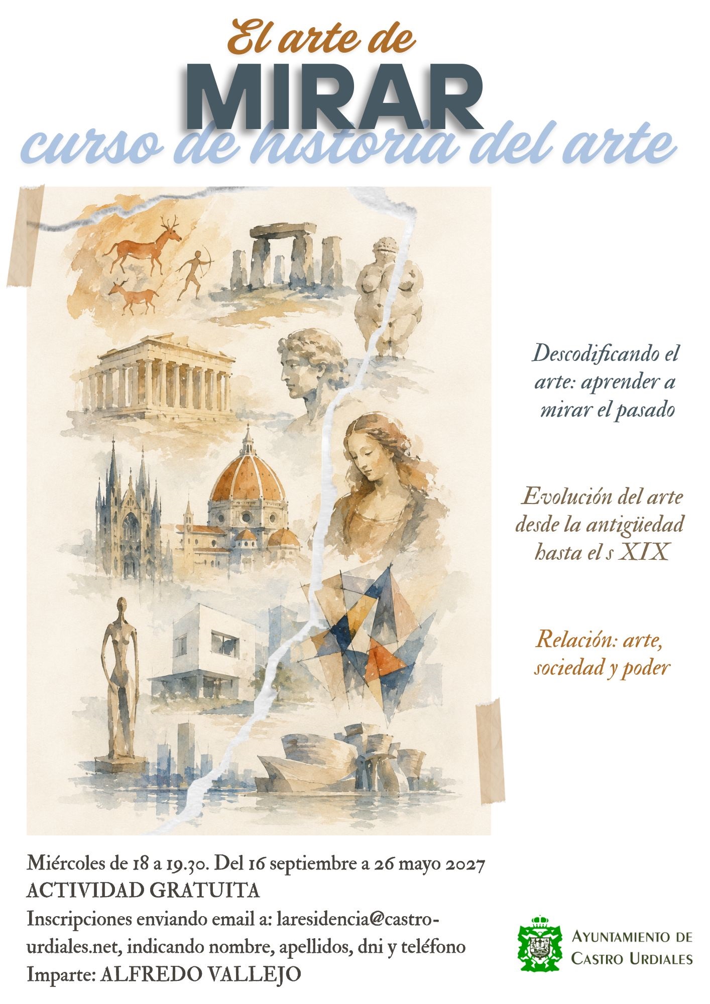 Curso de historia del Arte " El Arte de MIRAR" con Alfredo Vallejo