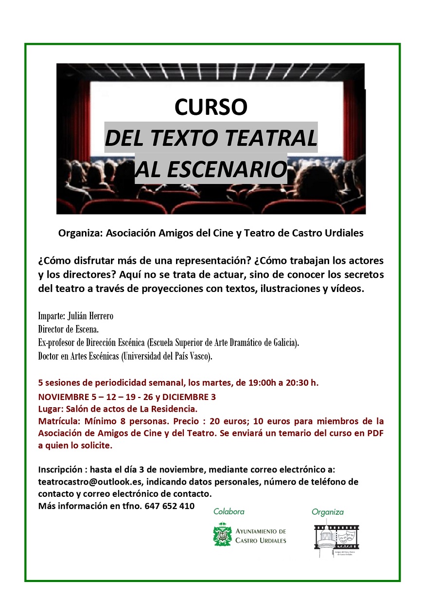 Curso "Del texto teatral al escenario"