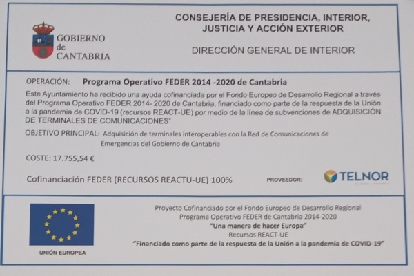 El Ayuntamiento ha adquirido 23 de terminales de comunicaciones cofinanciadas con recursos del Fondo Europeo de Desarrollo Regional (FEDER)