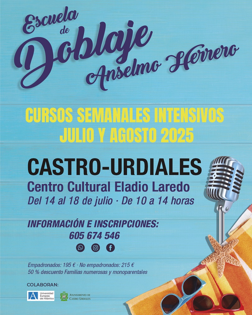 Escuela de Doblaje Anselmo Herrero - Cursos intensivos Julio y Agosto 2025