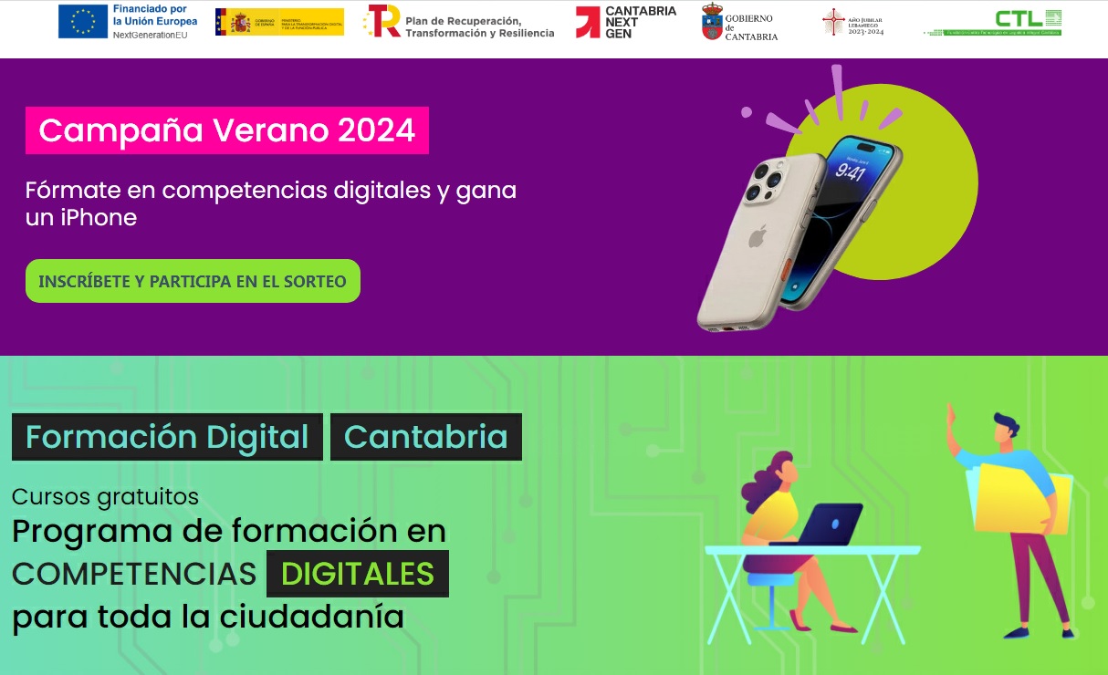Formación Digital Cantabria - Campaña Verano 2024