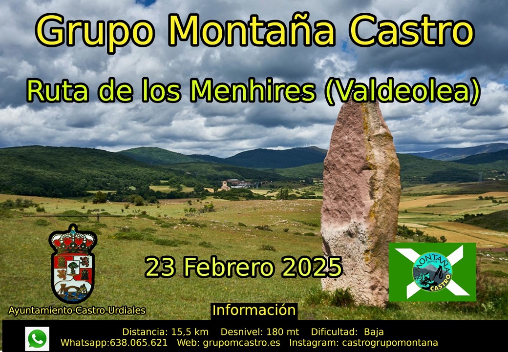 Grupo de Montaña Castro :  Ruta de los Menhires de Valdeolea