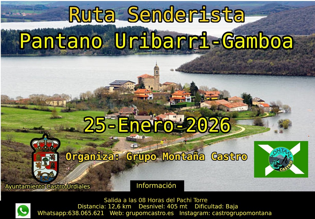 Ruta Senderista Pantano Uribarri-Gamboa -  Grupo de Montaña Castro