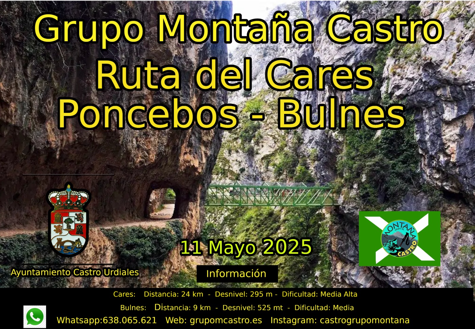 Salida  del Grupo de Montaña Castro al Cares-Poncebo-Bulnes